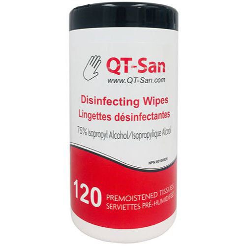 Disinfecting Wipes, 75% Alcohol, 120/Tub