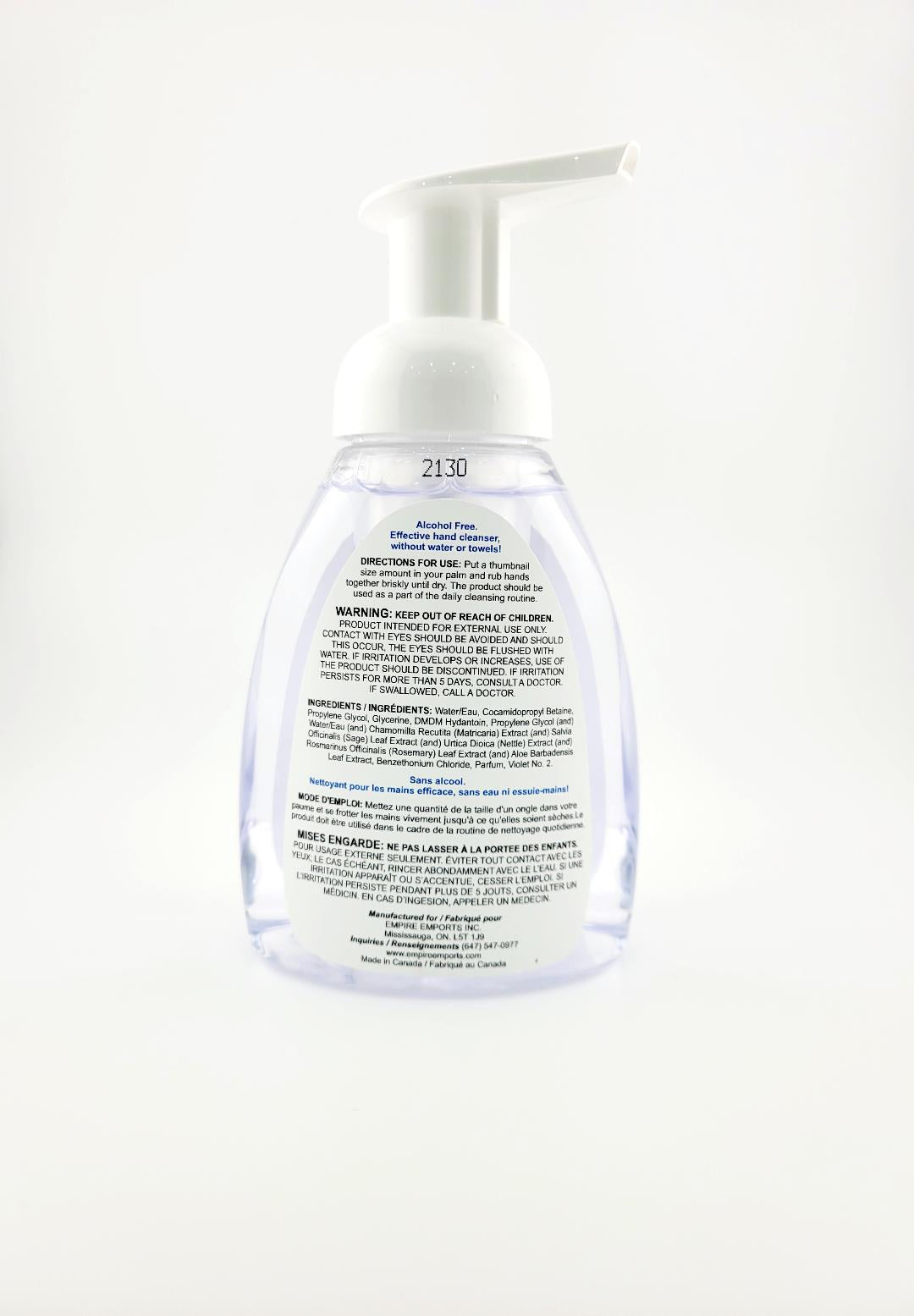 SOTERIA Sanitary Hand Foam Alcohol Free 250mL