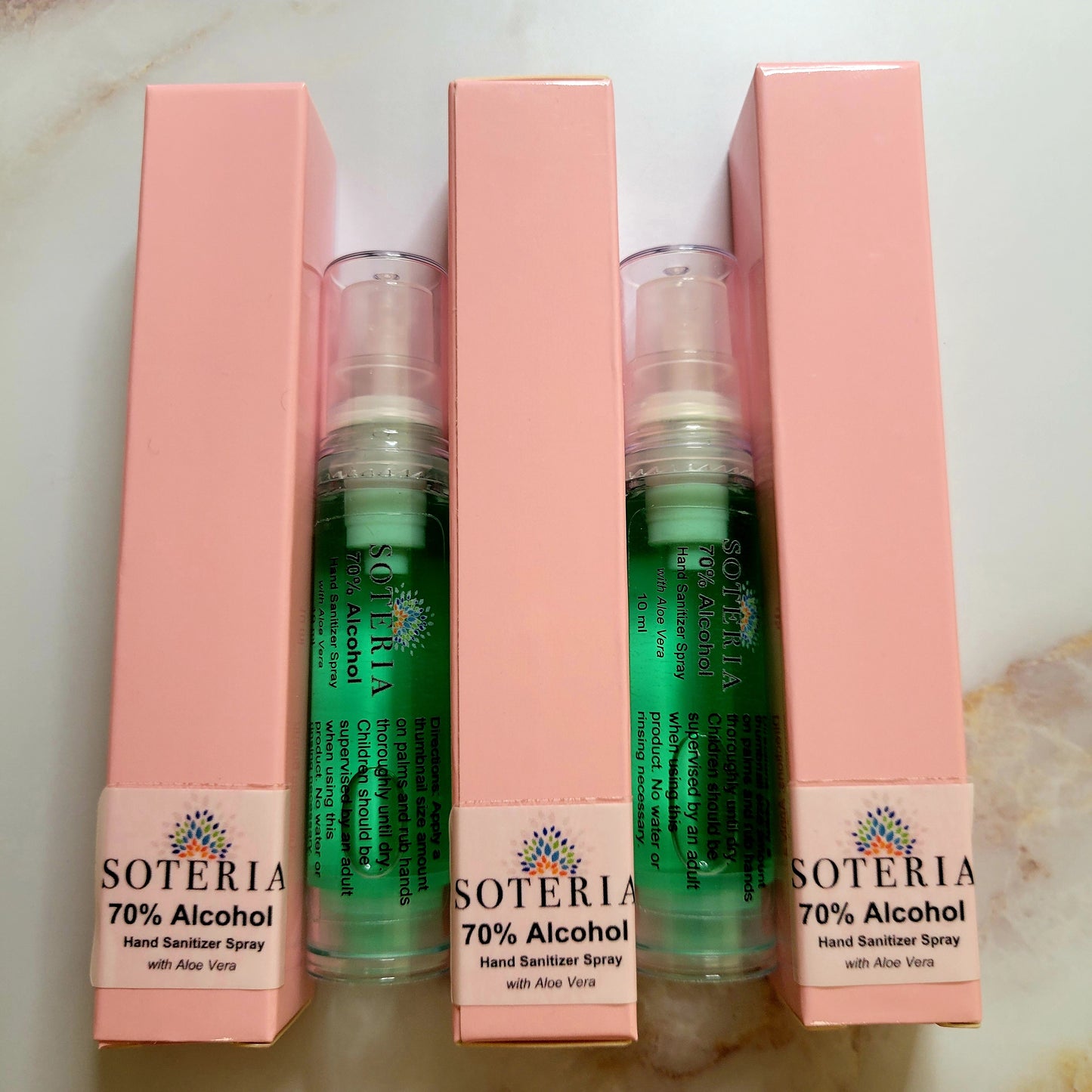 Soteria Aloe Vera Hand Sanitary Gel x 3 Travel Size 10mL