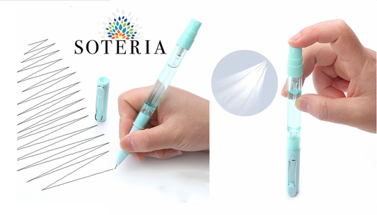 Soteria Black Ink Gel Pen Hand Sanitizer Spray 10ml 2/Pack