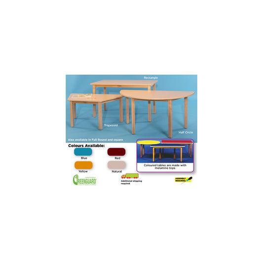 Tables with Wooden Legs- Square (24"x24"), 18" Legs