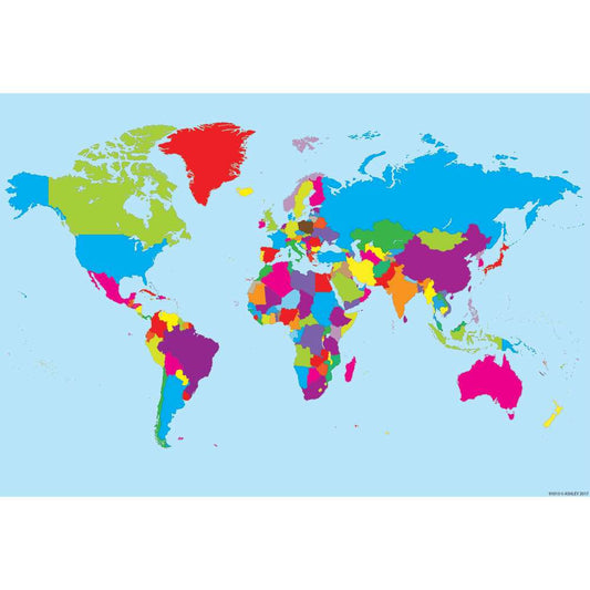 Write On Wipe Off World Map Polychart