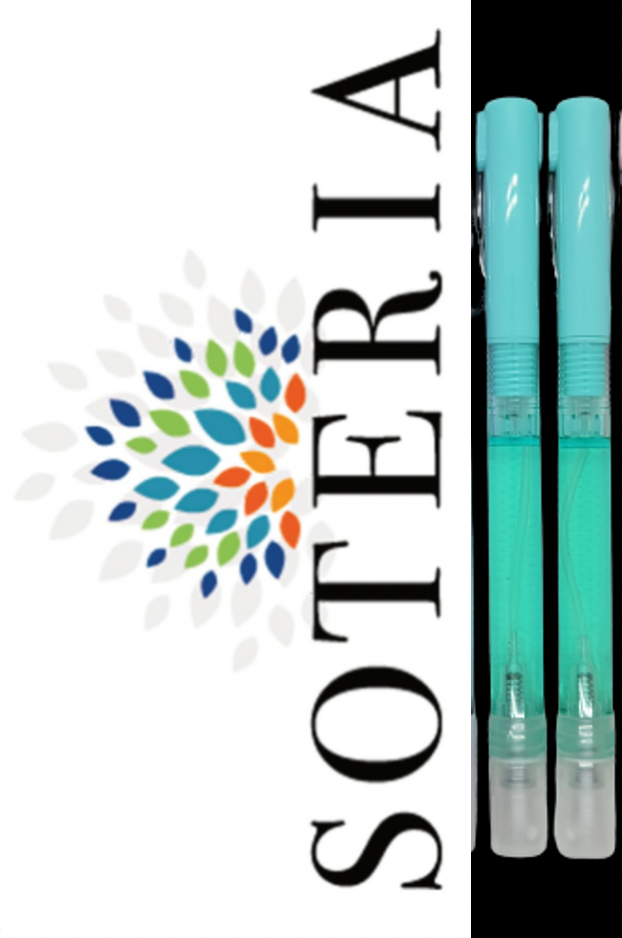2 in 1: Soteria Black Ink Gel Pen and Hand Sanitizer Spray 10ml