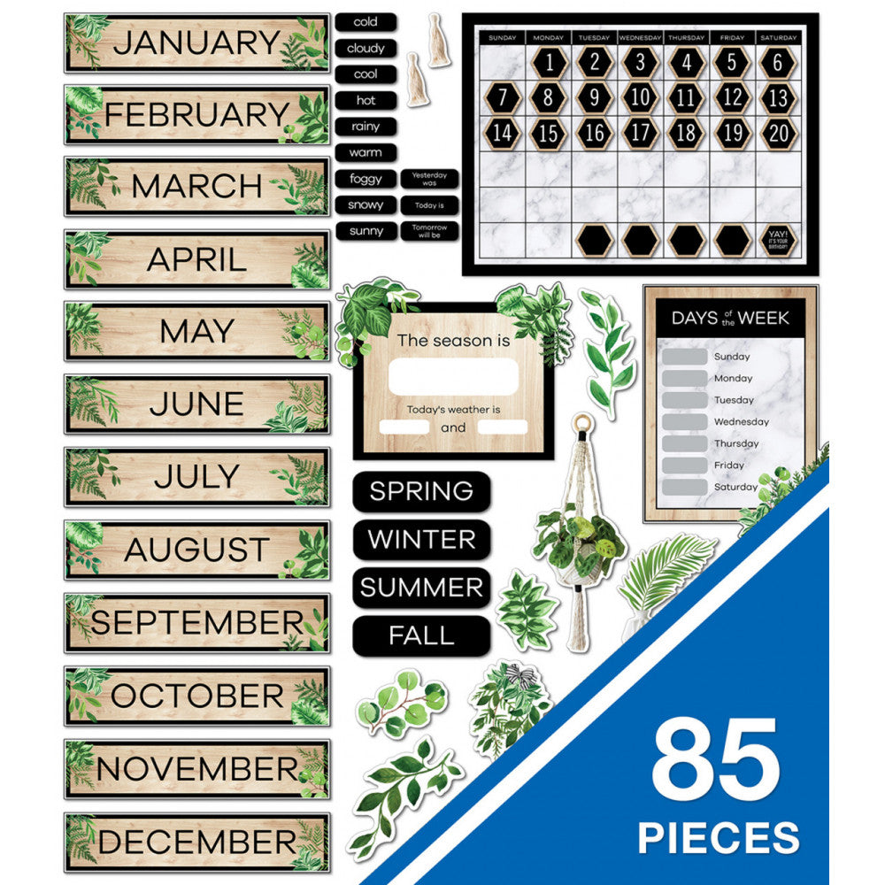 Simply Boho Calendar Bulletin Board Set