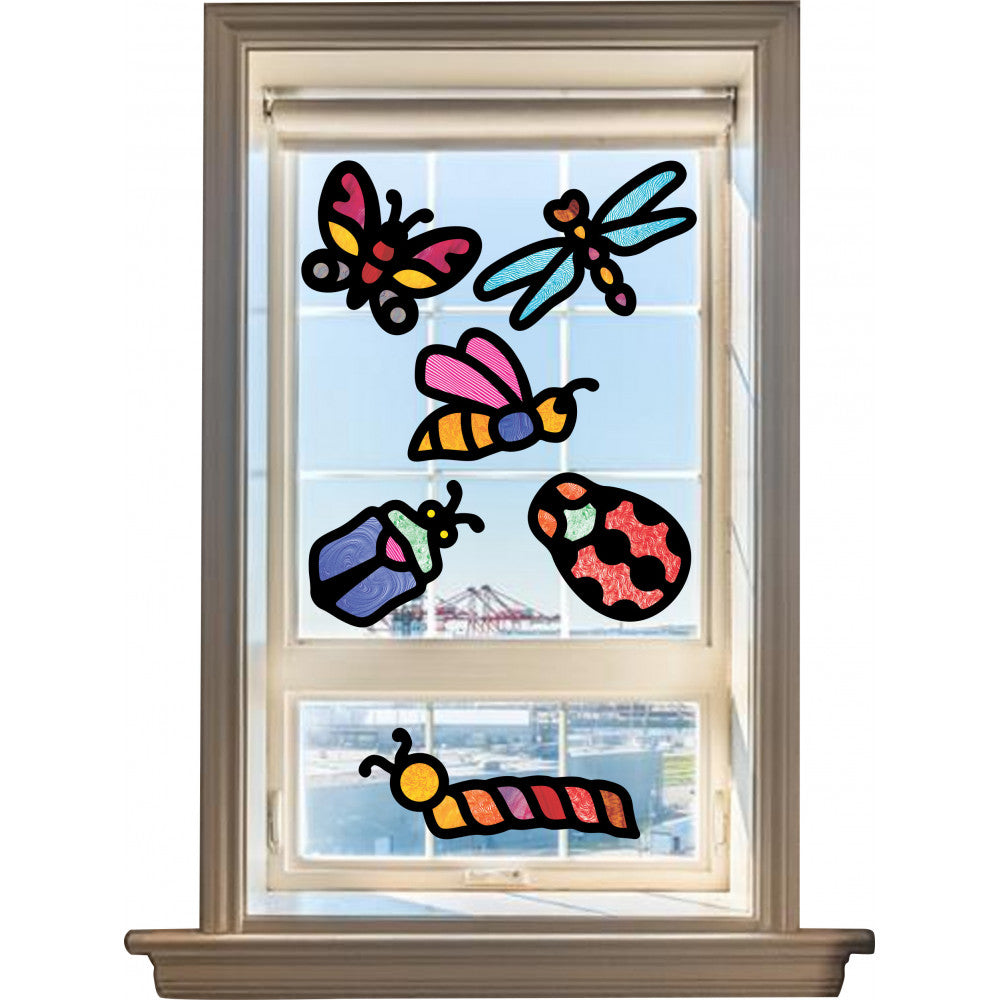 Junior Bug Stained Glass Frames - 24 Pieces