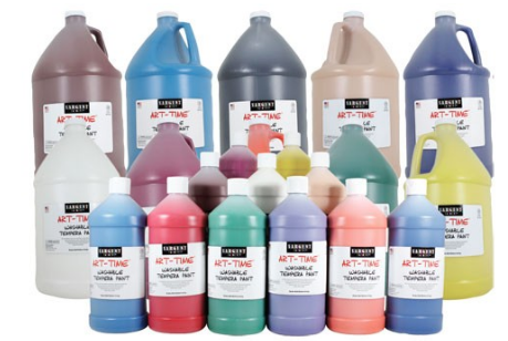 Set of 10 Classroom Liquid Washable Tempera Paints
