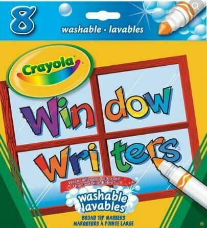 Crayola Window Writers Washable Markers, 8 Count