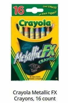 Crayola Metallic FX Crayons, 16 Count