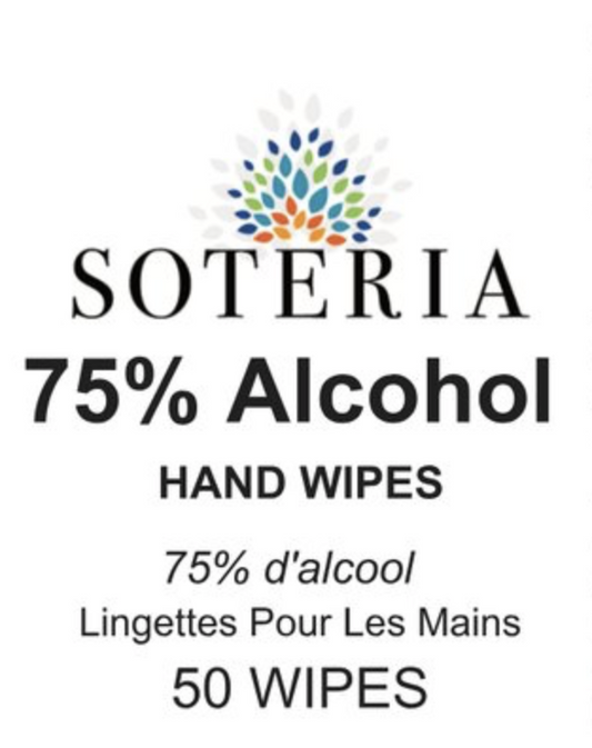 Alcohol Hand Wipes 75% by Soteria 50/Pack