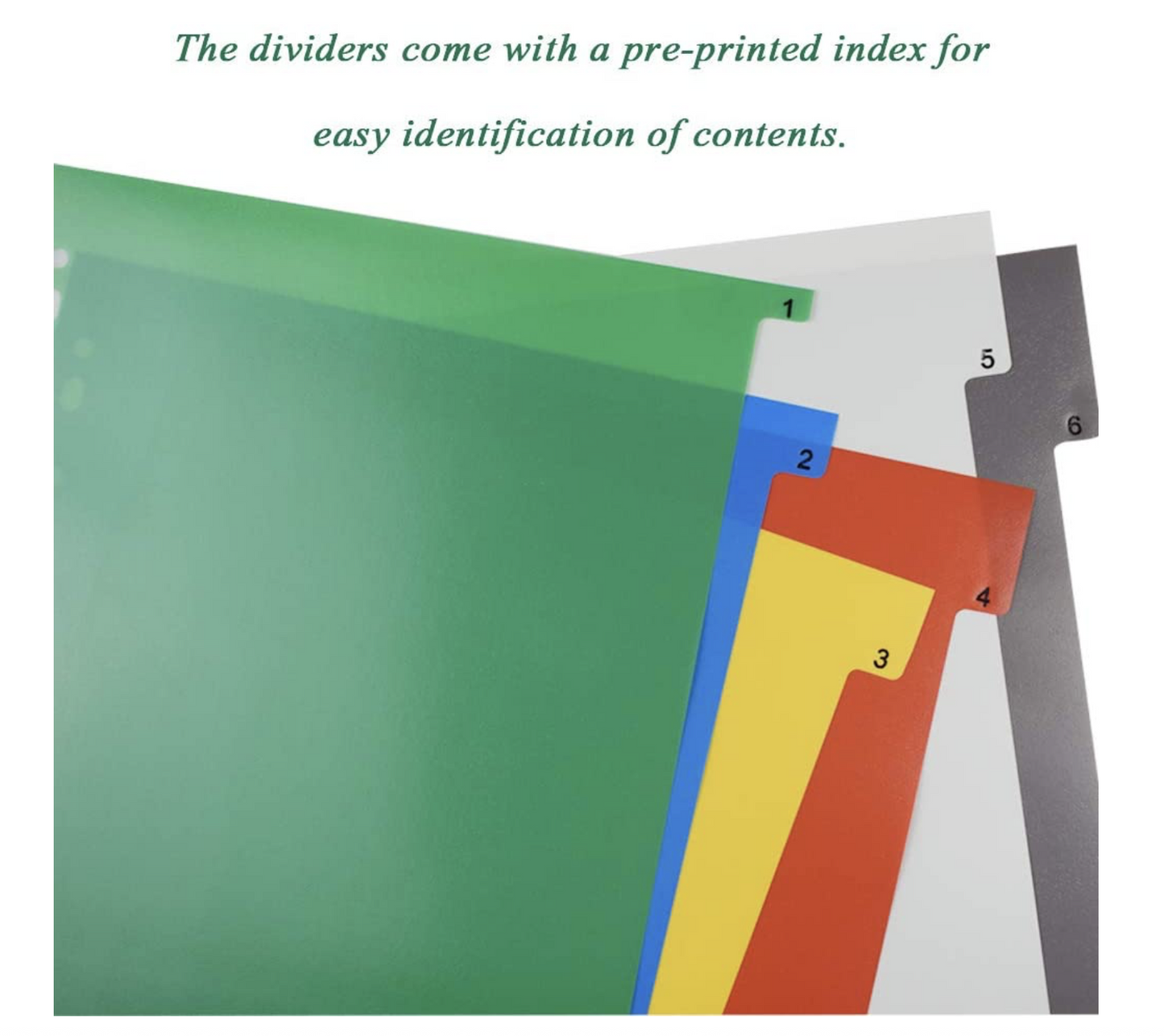 Plastic Folder Dividers Binder Index Dividers A4 20 Part & 31 Part Multi-Coloured, 2 SETS
