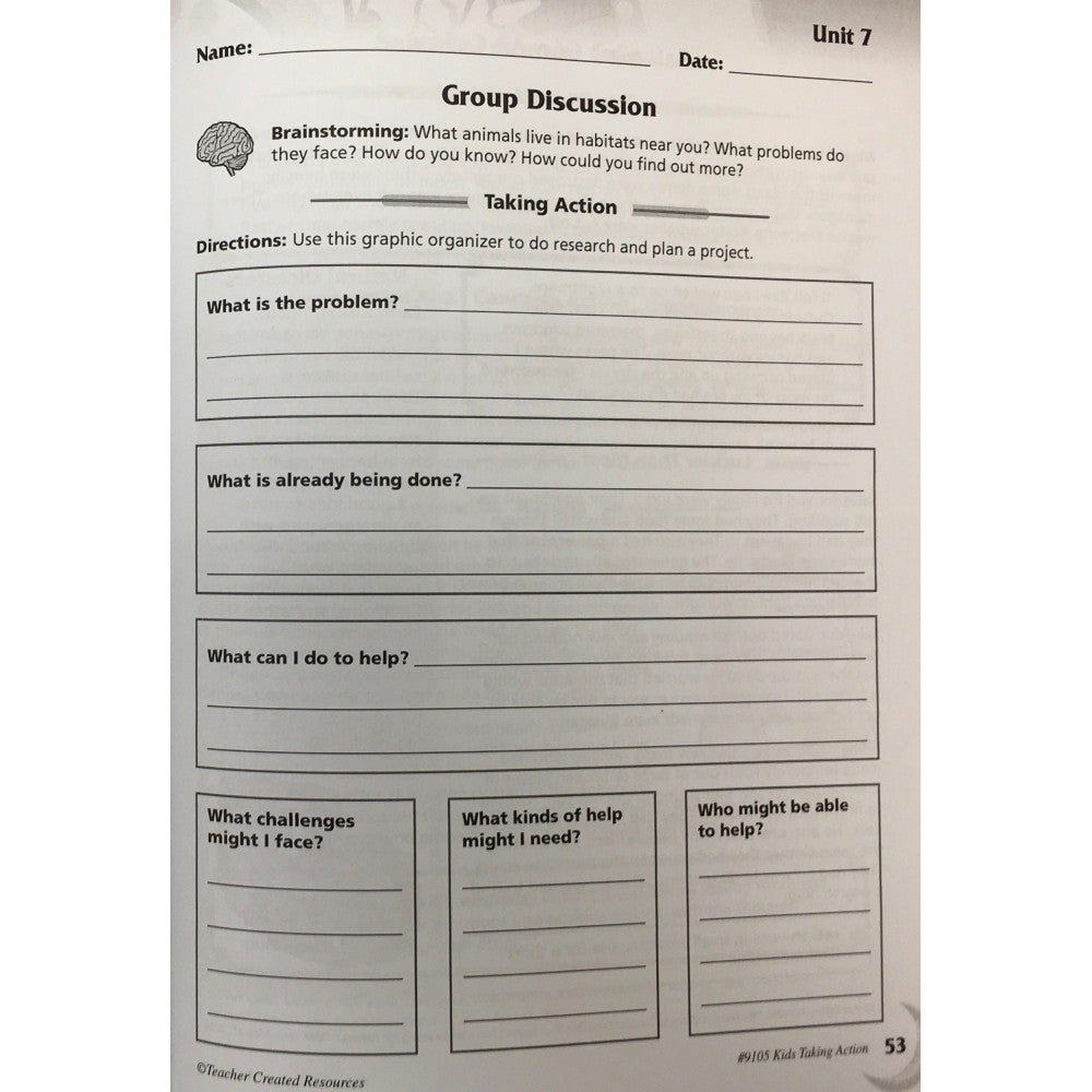 Kids Taking Action: Reading Comprehension (Grades 5-6)