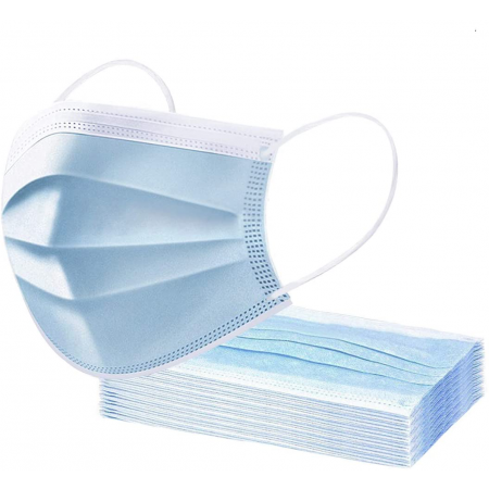 3ply Disposable Blue Face Masks, 50pcs/box