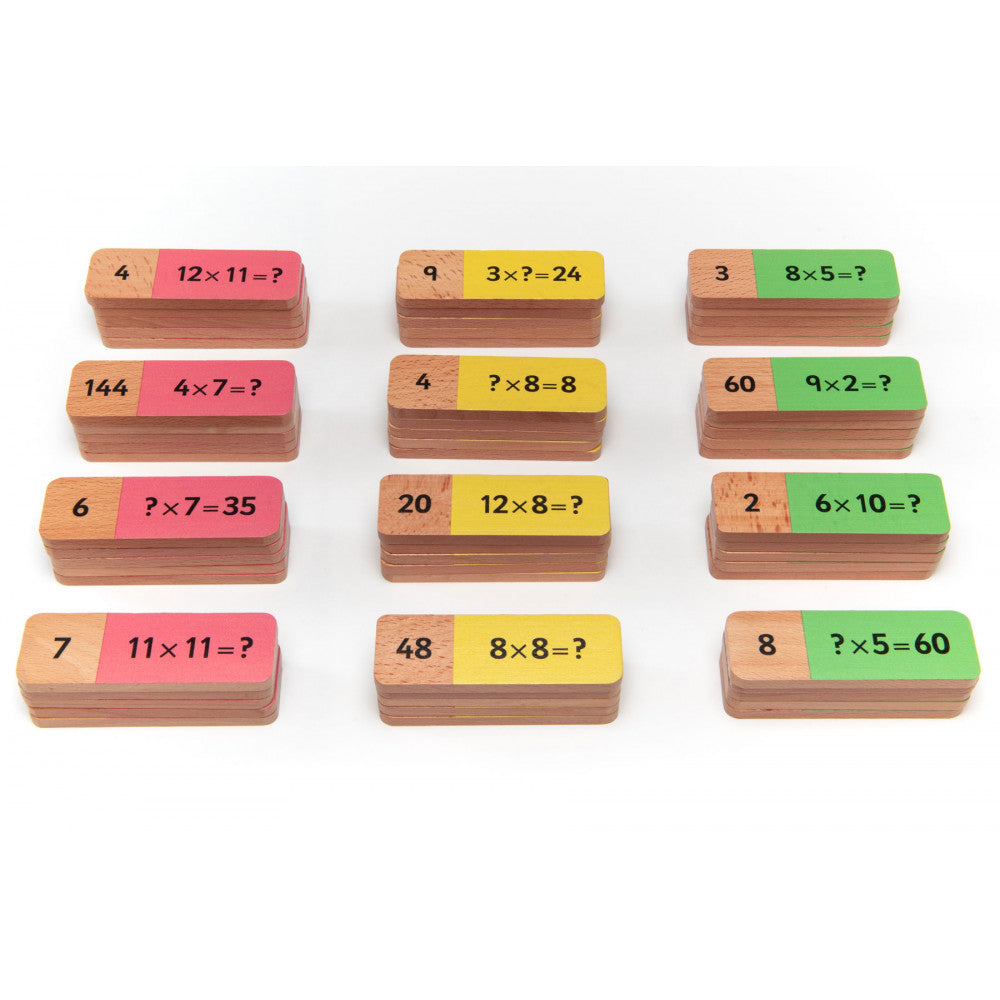 Wooden Multiplication Dominoes