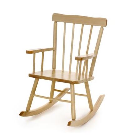 Child Size Rocking Chair, 10" Seat Height, Maple