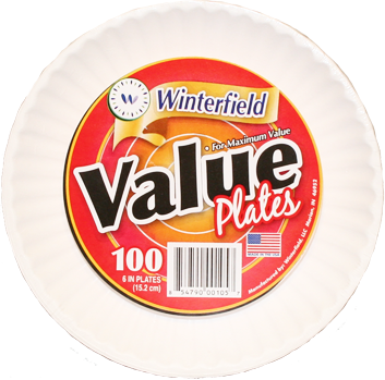 VALUE WHITE PLATES 9"