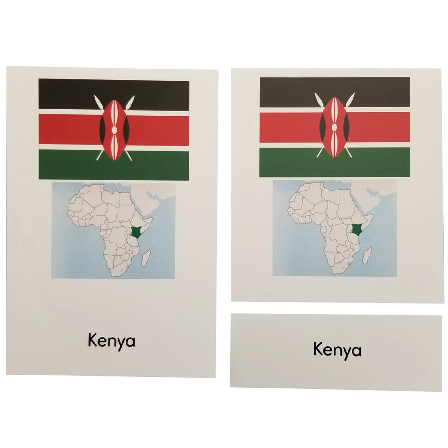 Flags of Africa 3-part Cards