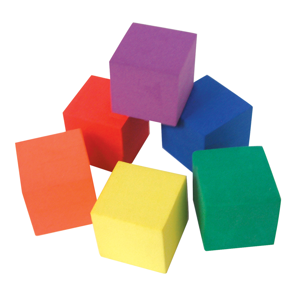 1" Foam Colour Cubes (Set Of 30)