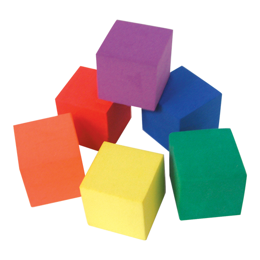 1" Foam Colour Cubes (Set Of 30)