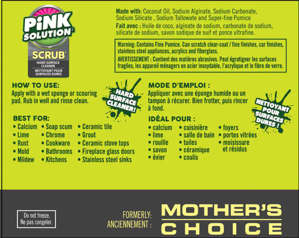 Pink Solution SCRUB Hard Surface Cleaner, 500-ml